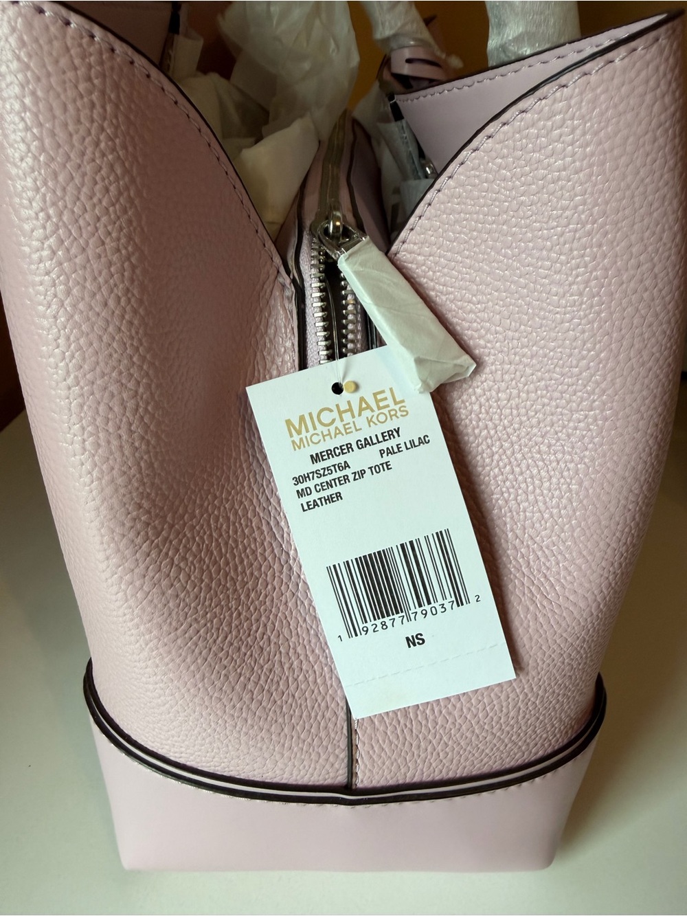 Michael Kors Pale Lilac Leather Tote Bag